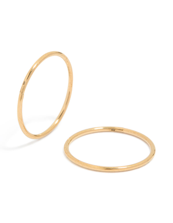 Gold Plated Surgical Steel 12 MM Fine Sleeper Earrings