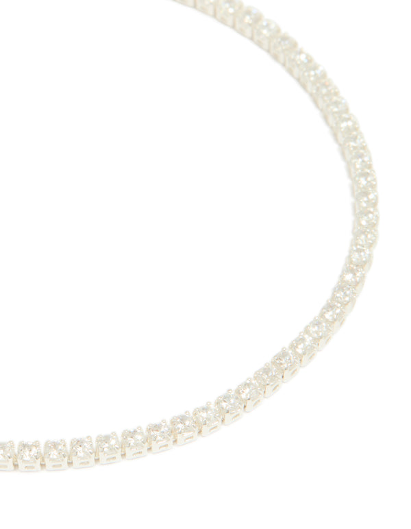 Silver Plated Cubic Zirconia Tennis & Cuff Toggle Bracelets 2-Pack