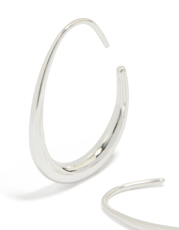 Waterproof Gold Plated Stainless Steel Egg Hoop Earrings 30 MM
