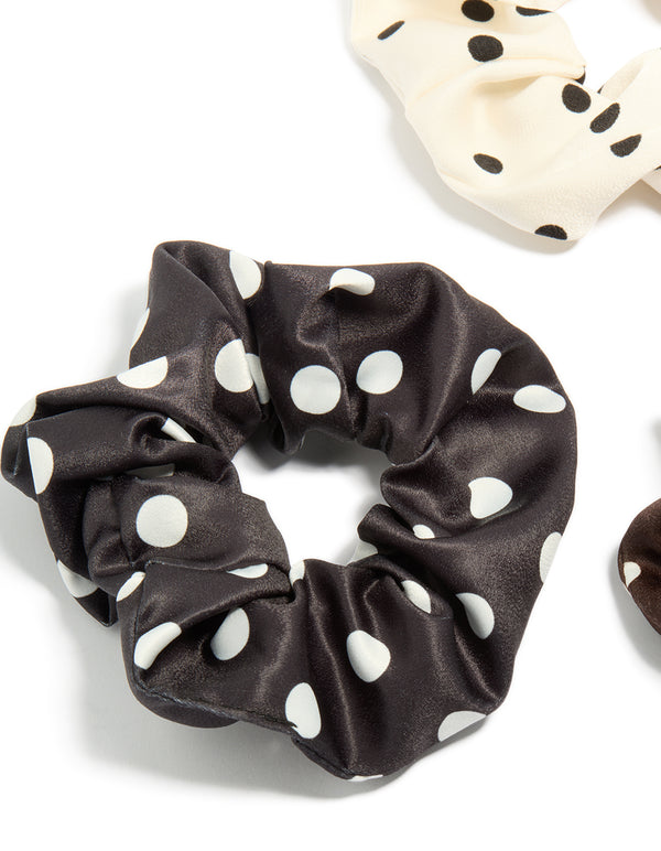 Mixed Polka Dot Scrunchies 3-Pack