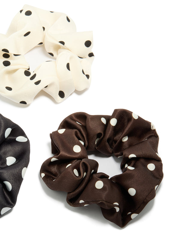 Mixed Polka Dot Scrunchies 3-Pack