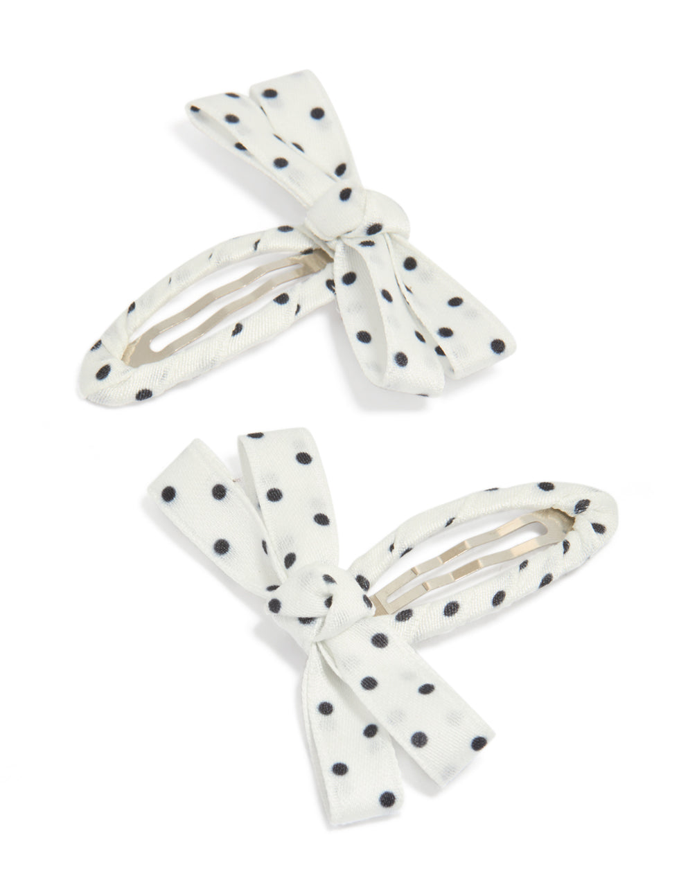 Tweens Spotted Bow Snap Clips 2-Pack