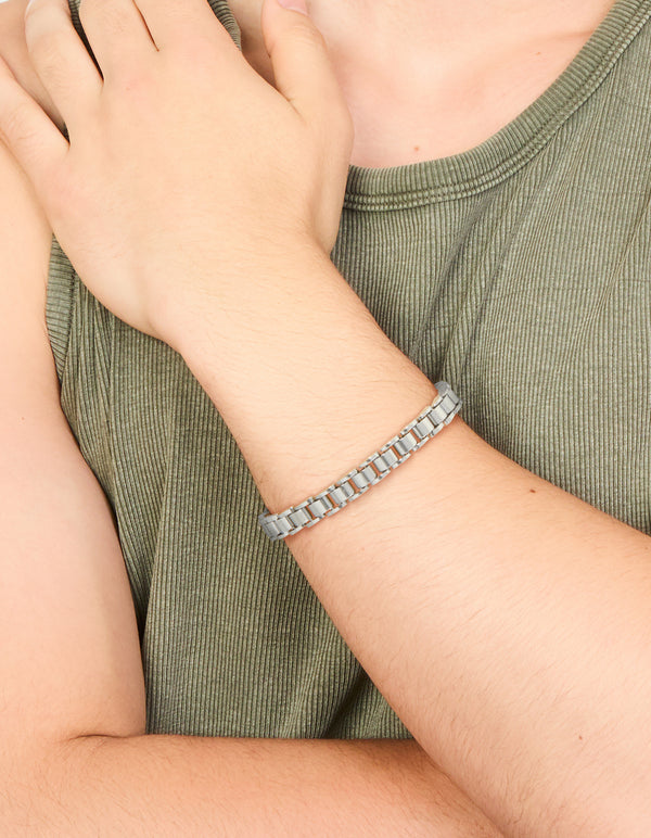 Mens Waterproof Stainless Steel Link Chain Bracelet