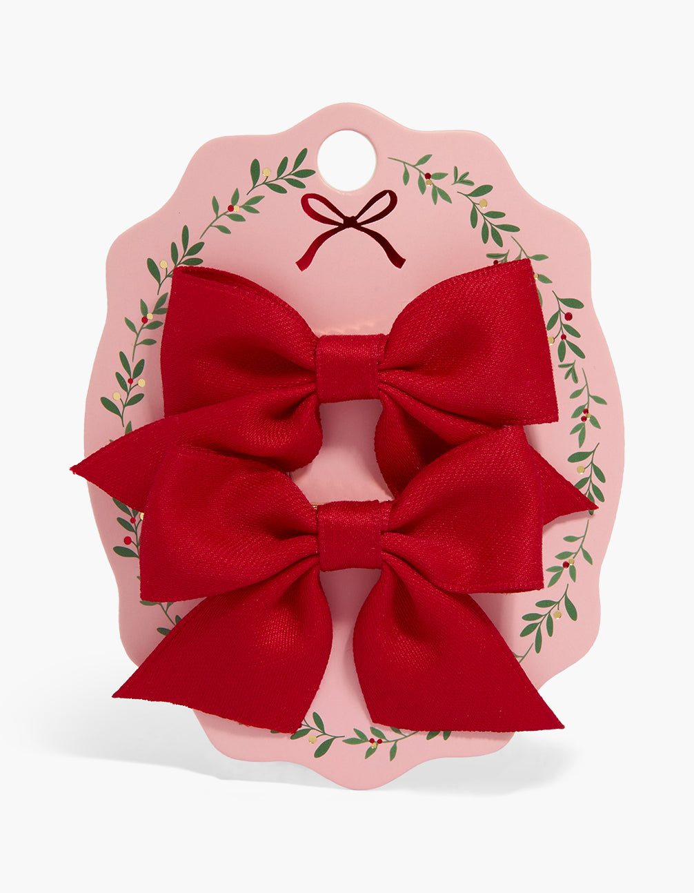 Red Small Fabric Bows 2-Pack
