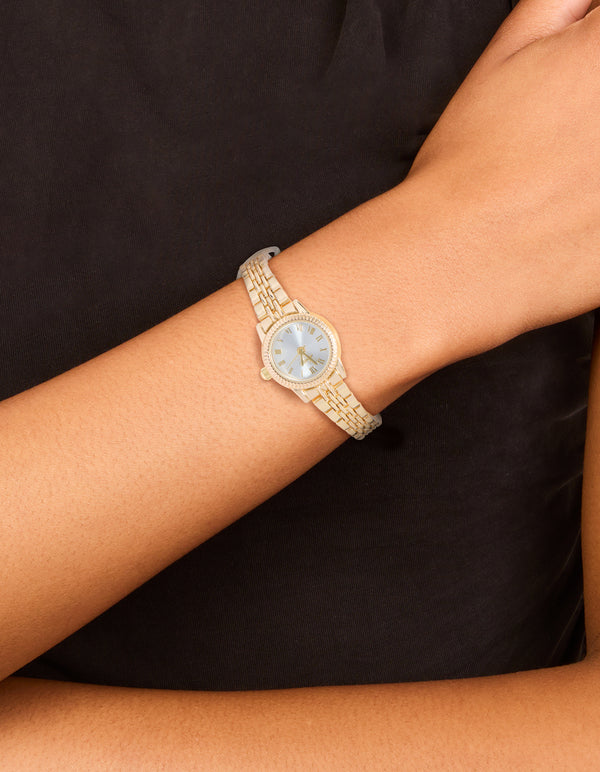 Gold Plated Mini Round Watch