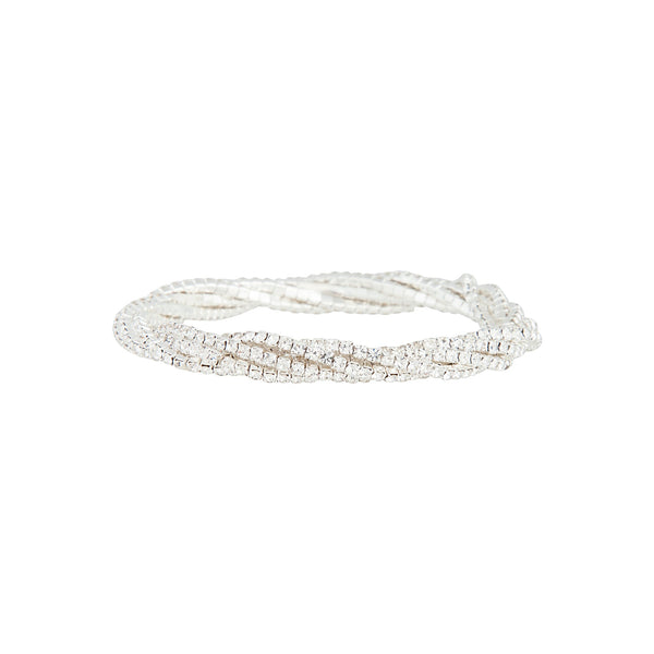Silver Cup Chain Twist Bracelet