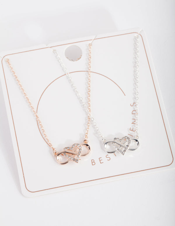 Mixed Metal Infinity Love Necklace