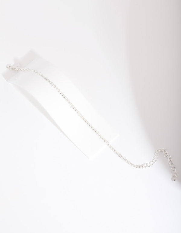 Silver 3mm Wheat Chain Anklet