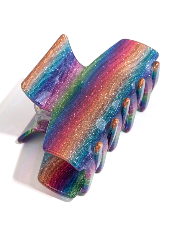 Kids Acrylic Ombre Rainbow Claw