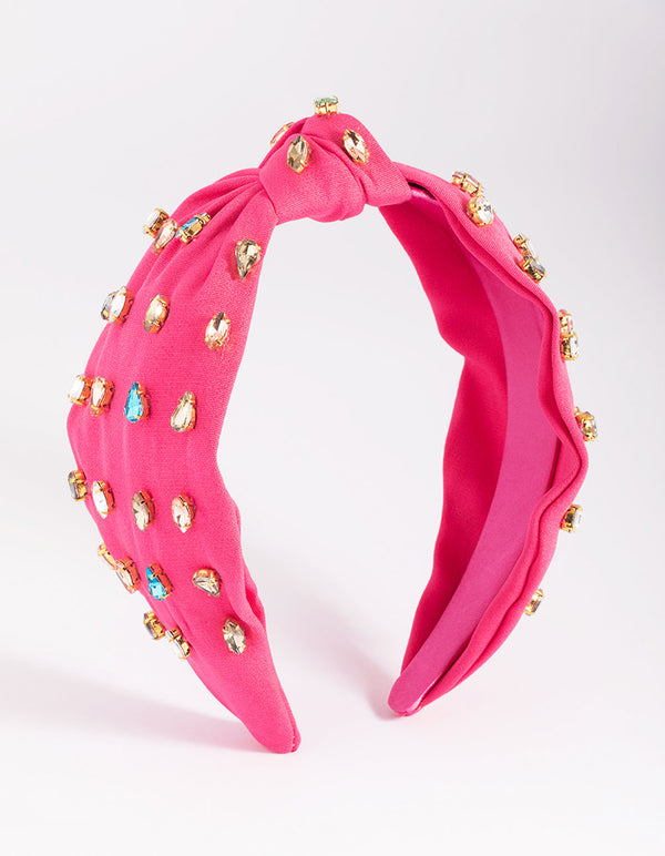 Mixed Stone Knot Detail Headband