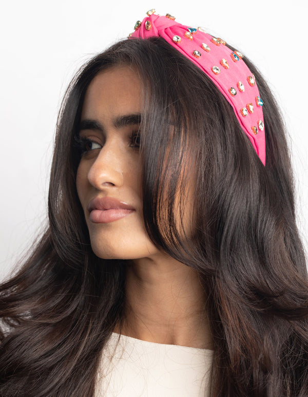 Mixed Stone Knot Detail Headband