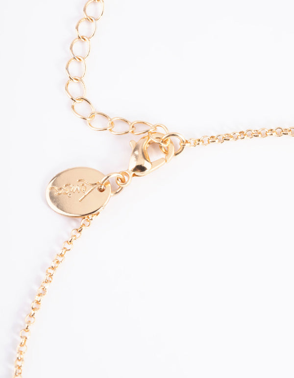 Gold Bubble 3D Heart Necklace