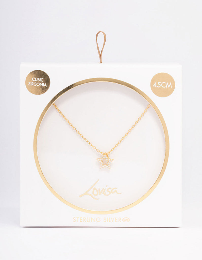 Lovisa Gold Plated Over Sterling Silver Open Circle Pendant Necklace 45cm