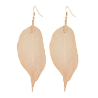 Gold Natural Leaf Earrings - link has visual effect only