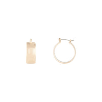 Gold Small Thick Hoop Earrings - link has visual effect only