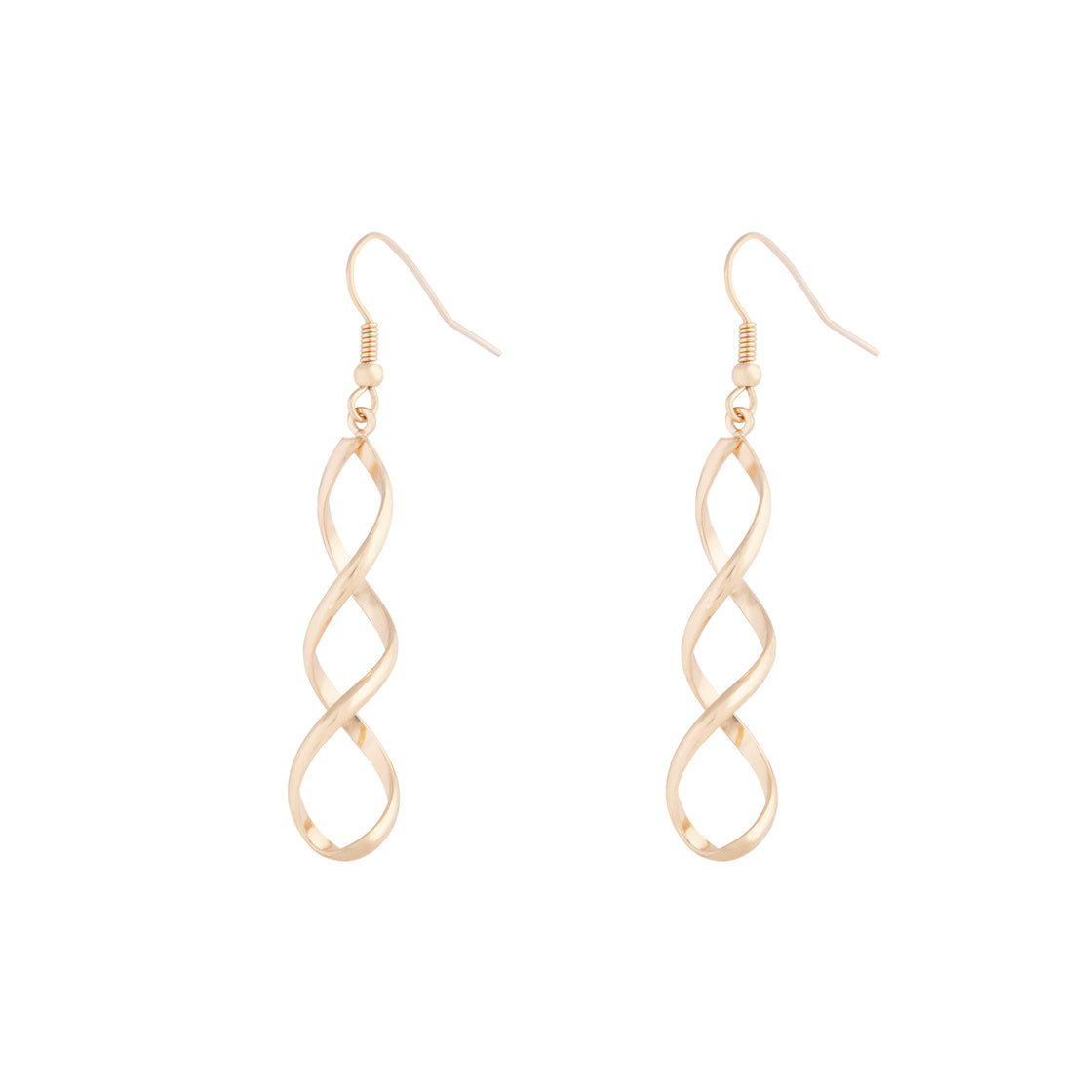 Gold Wave Drop Earrings