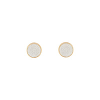 Silver Gold Glitter Inlay Disc Earrings - link has visual effect only