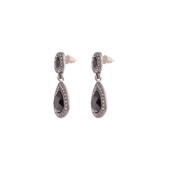 Black Mini Angelina Drop Earrings