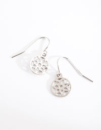 Silver Filigree Disc Drop Earrings - link has visual effect only
