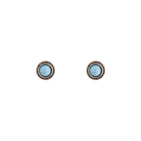 Cracked Turquoise Round Stud Earrings - link has visual effect only