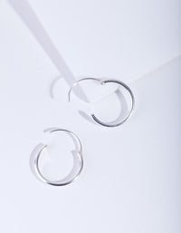 Sterling Silver 12mm Hoop Earrings - link has visual effect only