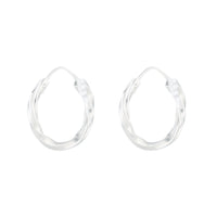 Sterling Silver Twist Hoop Earrings - link has visual effect only