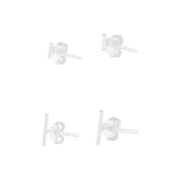 Sterling Silver Bar Stud Pack