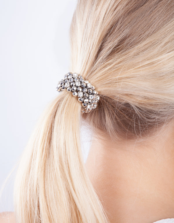 Silver Disco Hair Tie