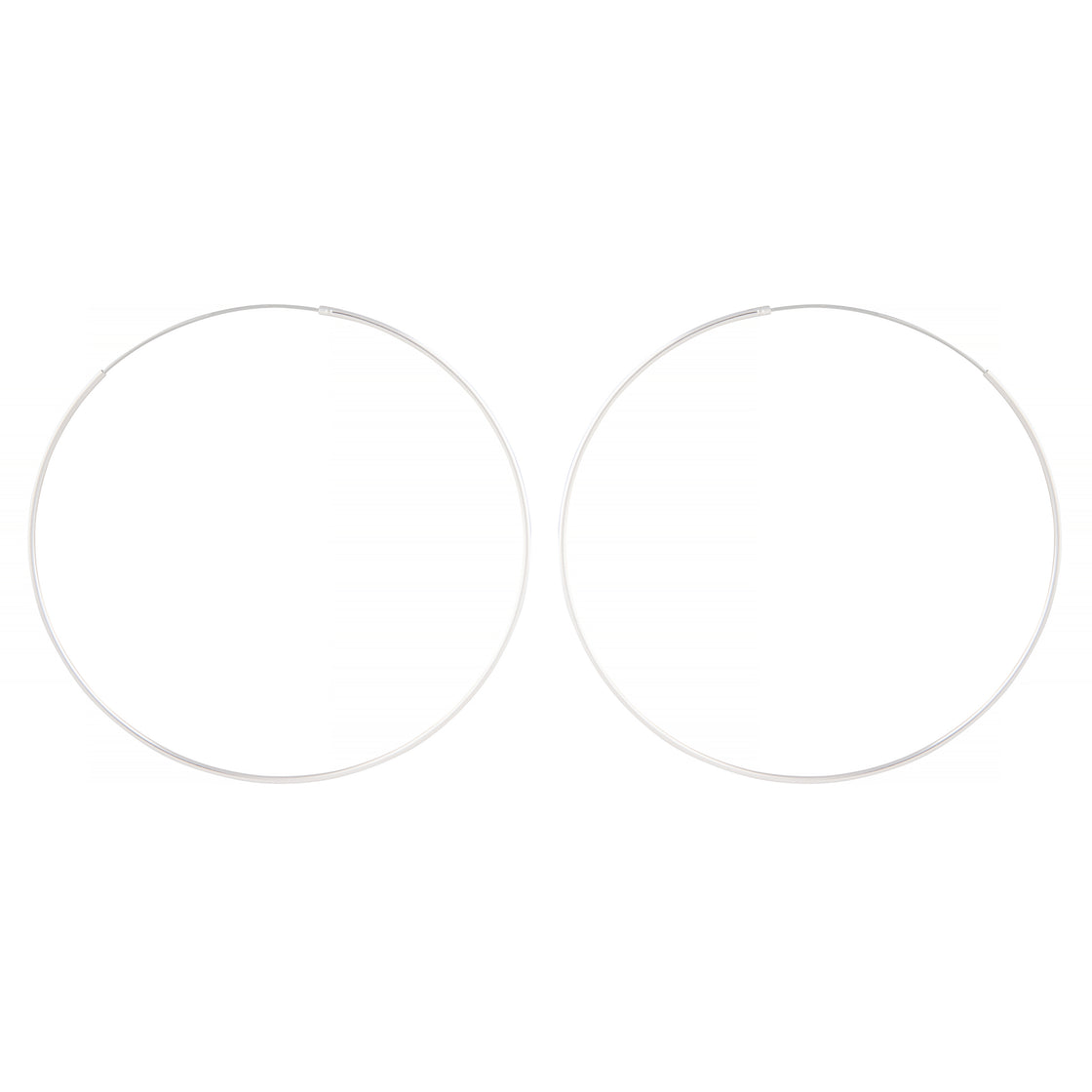 Sterling Silver 75mm Hoops