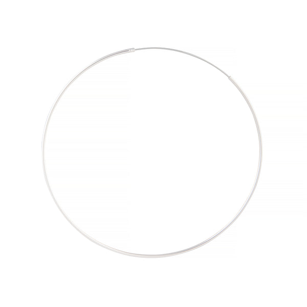 Sterling Silver 75mm Hoops
