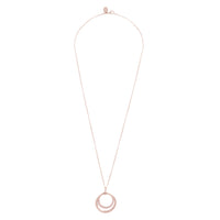 Rose Gold Double Circle Long Necklace - link has visual effect only