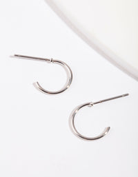 Silver Mini Hoop Earrings - link has visual effect only