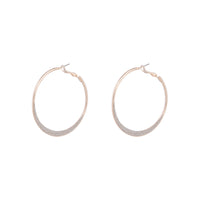 Rose Gold Flat Edge Glitter Hoop Earrings - link has visual effect only