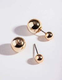 Gold Polished Jacket Earrings - link has visual effect only