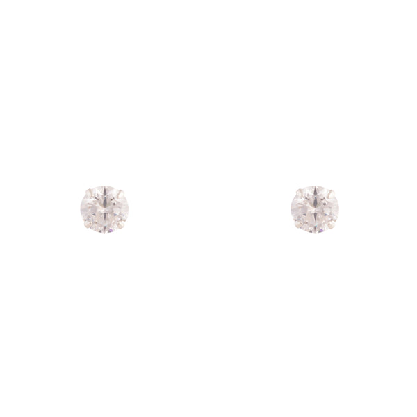 Sterling Silver Cubic Zirconia 2 CT Stud Earrings