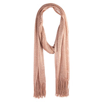 Rose Gold Long Crochet Scarf - link has visual effect only