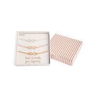 Mixed Metal Infinity Bracelet Set - link has visual effect only