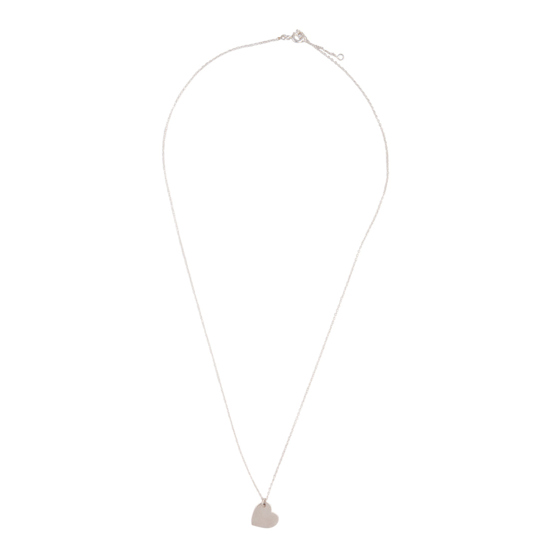 Sterling Silver Engrave Me Heart Necklace