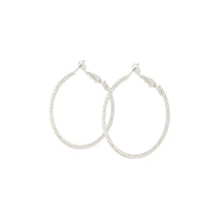 Classic Silver Round Hoop Earrings - link has visual effect only