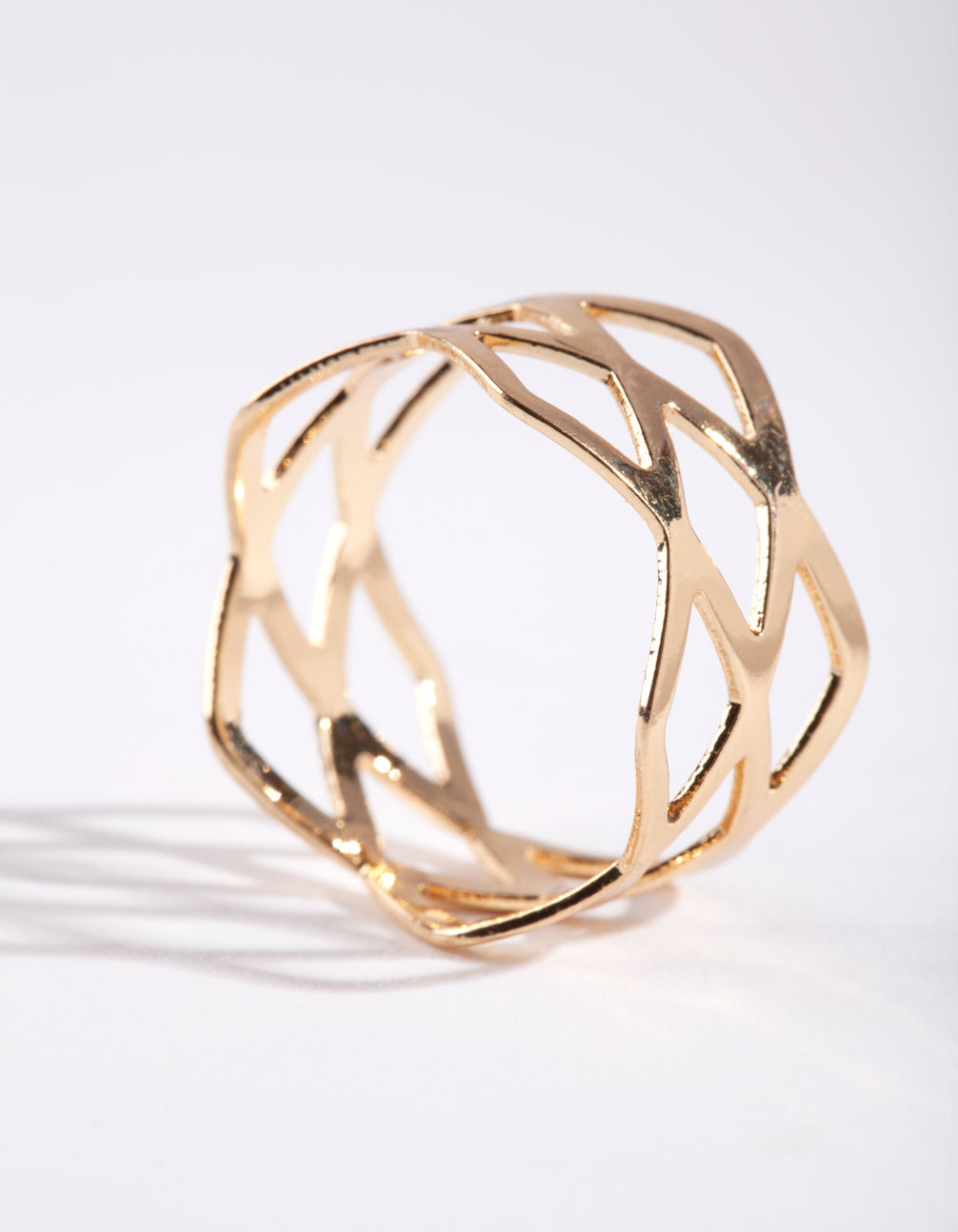 Gold Multi Cross Over Ring