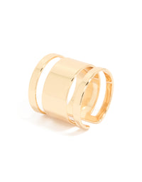 Gold Triple Tube Ring - link has visual effect only