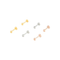 Mixed Metal Flat Back Ball Earring 6-Pack - link has visual effect only