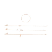 Rose Gold Leaf Bracelet Cuff Pack - link has visual effect only
