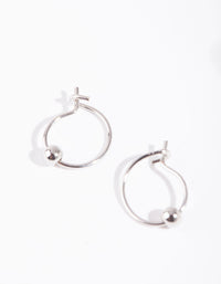 Silver Ball Miniature Hoop Earrings - link has visual effect only