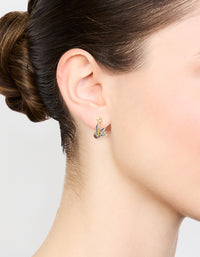 Gold Tattoo Coloured Sparrow Drop Earrings - link has visual effect only