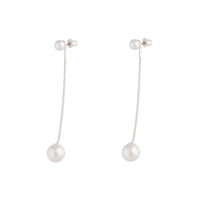 Silver Snake Pearl Drop Earrings - link has visual effect only