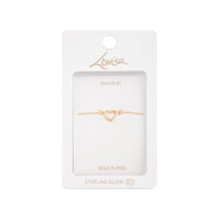 Gold Plated Cut Out Fine Heart Bracelet - link has visual effect only