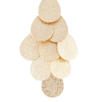 Gold Layered Textured Leaf Drop Earrings - link has visual effect only