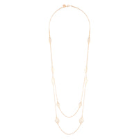 GOLD FILIGREE LEAF DOUBLE ROW LARIAT LECKLACE - link has visual effect only