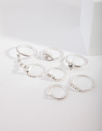 Silver Diamante Evil Eye Ring Pack - link has visual effect only